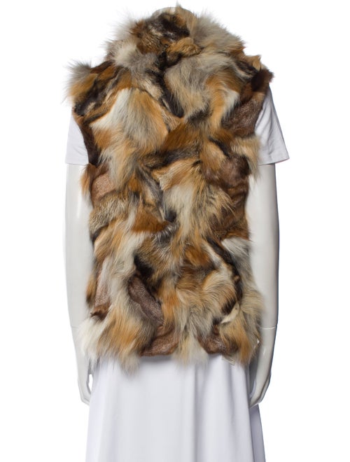 Adrienne Landau Fox Printed Fur Jacket