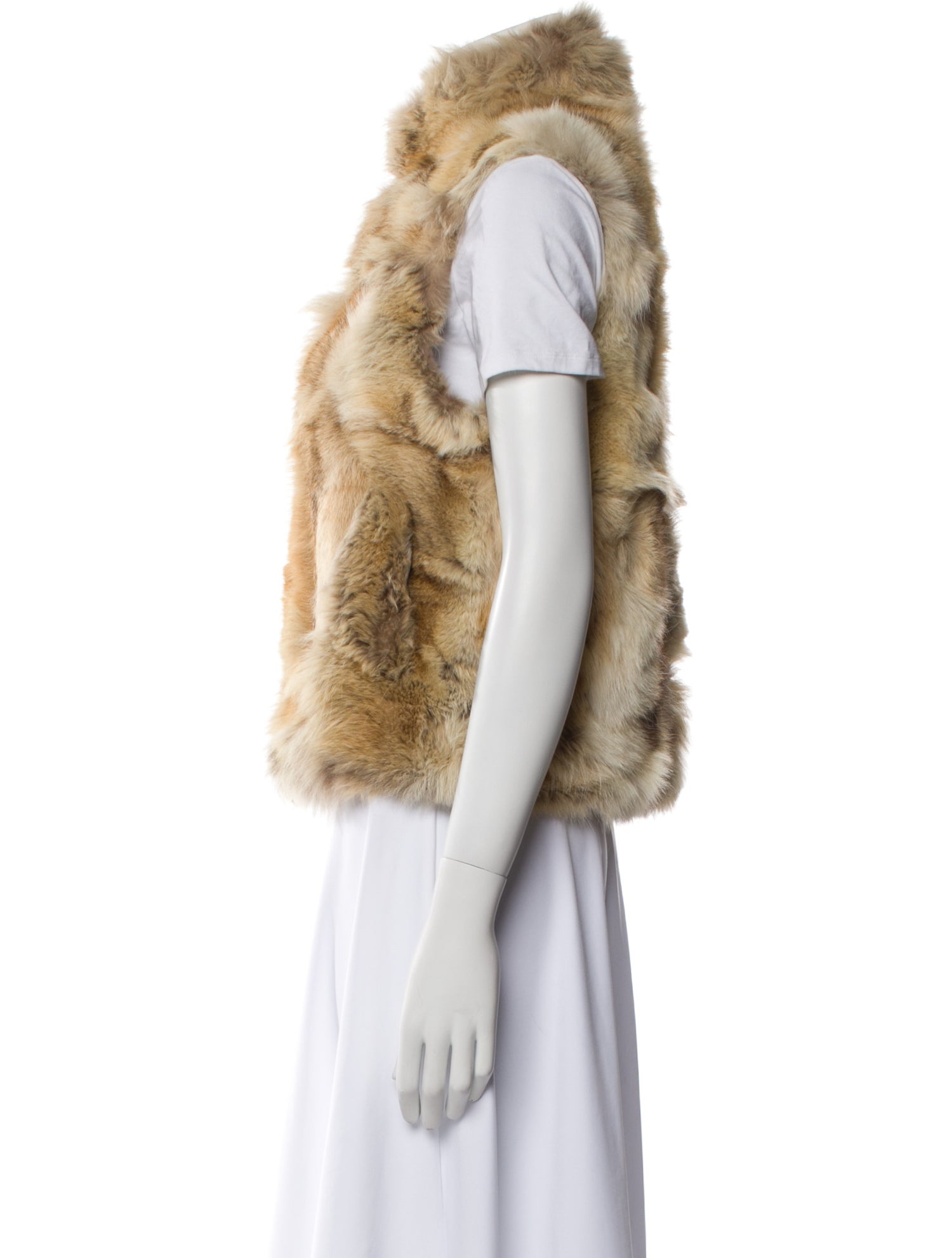 Adrienne Landau Faux Fur Printed Vest
