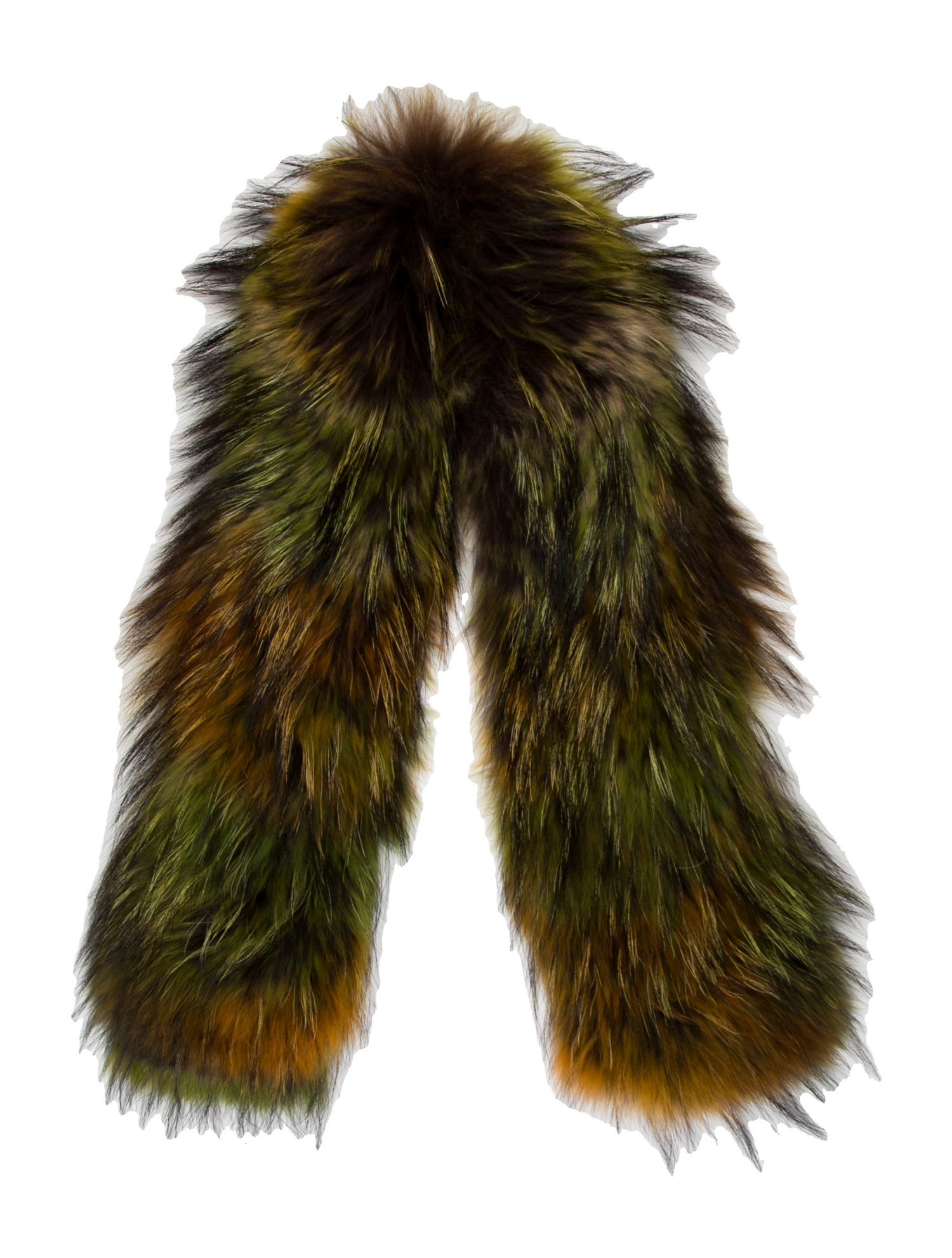 Adrienne Landau Fur Striped Scarf w/ Tags