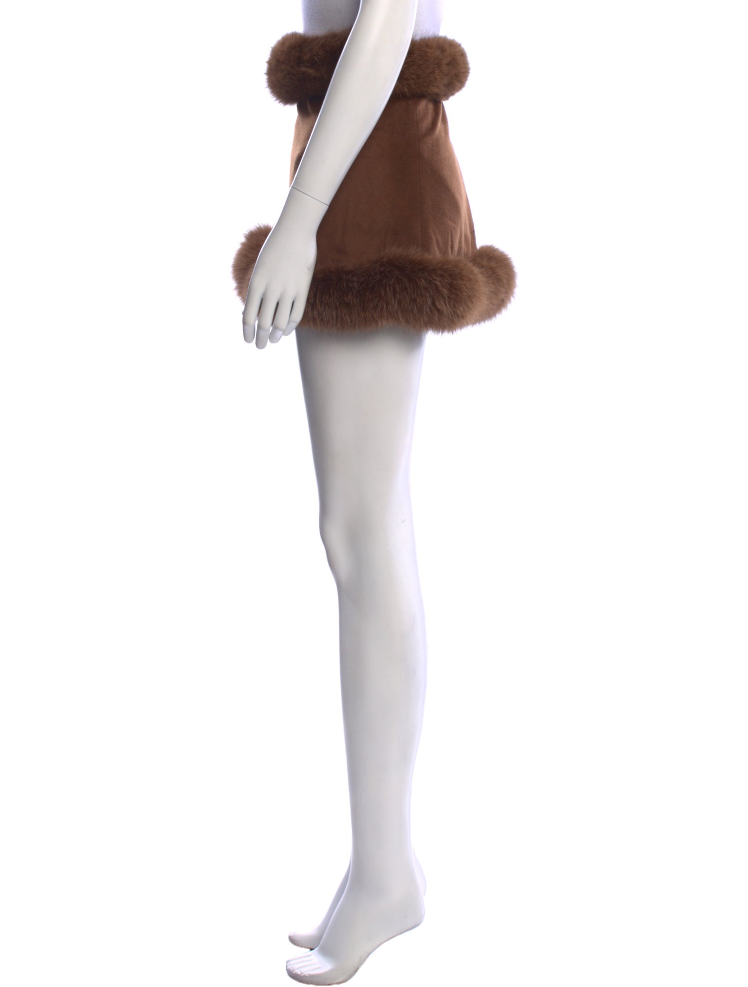 Adrienne Landau Cashmere Mini Skirt