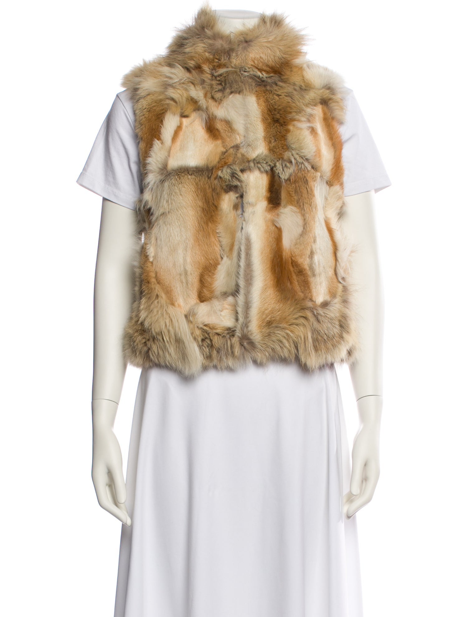 Adrienne Landau Fur Printed Vest