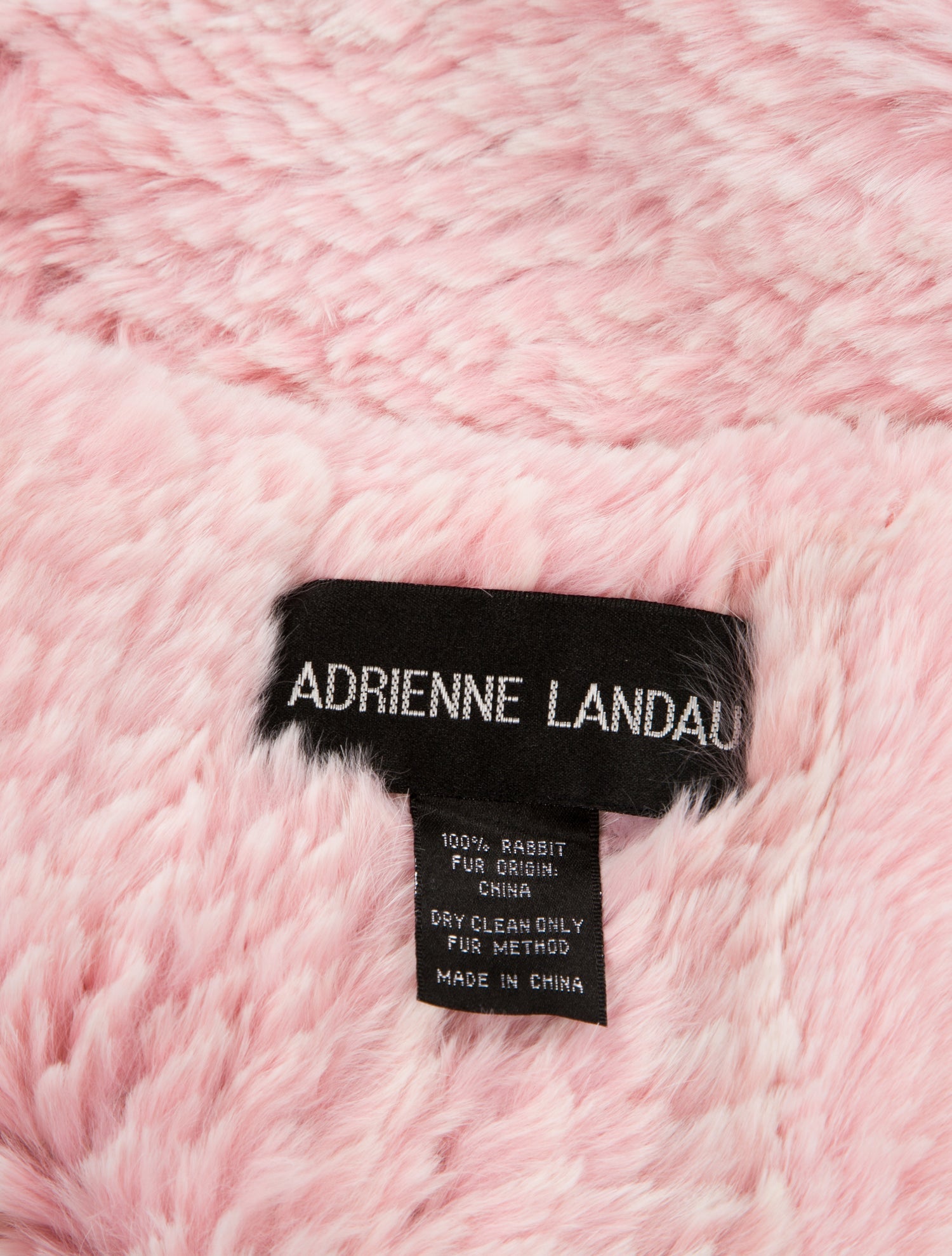 Adrienne Landau Rabbit Fur Throw Blanket