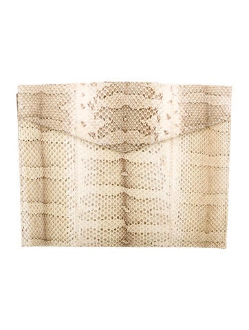 Adriana Castro Embossed Leather Clutch