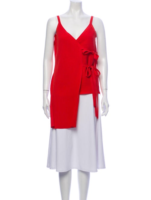 Adeam V-Neck Sleeveless Tunic Orange