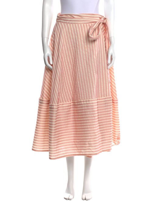 Adeam Striped Midi Length Skirt