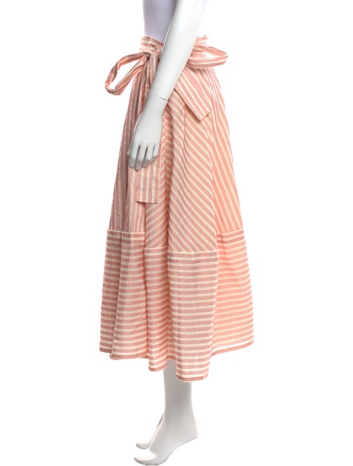 Adeam Striped Midi Length Skirt