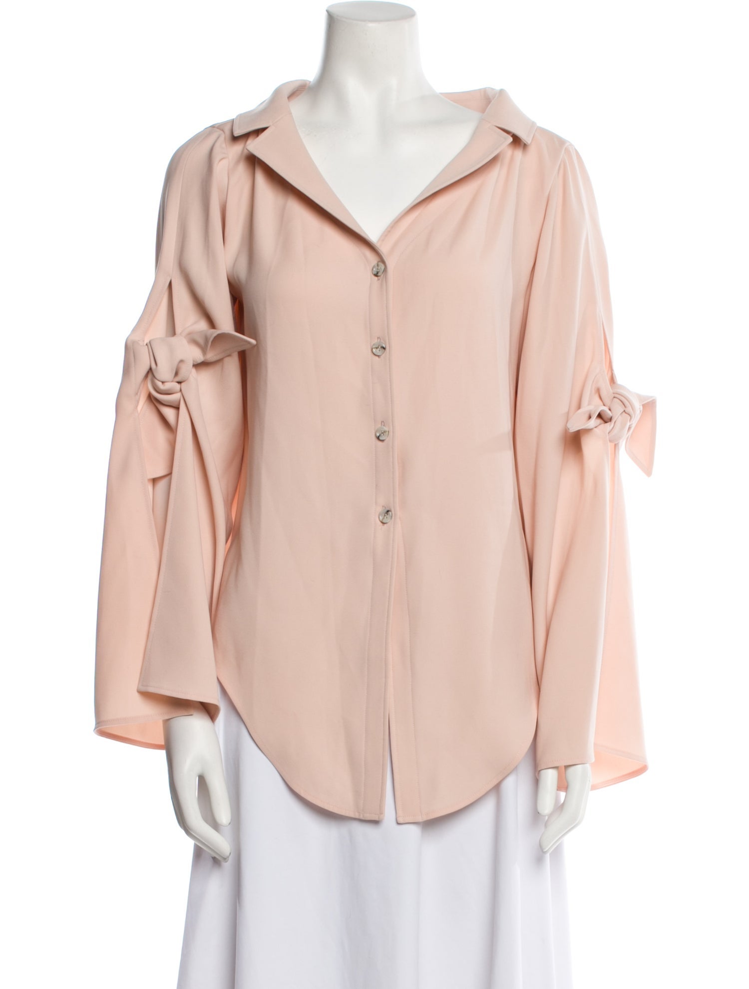 Adeam Long Sleeve Button-Up Top