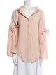 Adeam Long Sleeve Button-Up Top