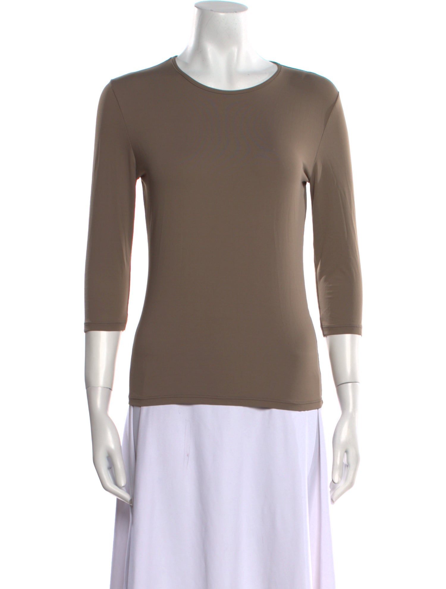 Adeam Scoop Neck Three-Quarter Sleeve Top