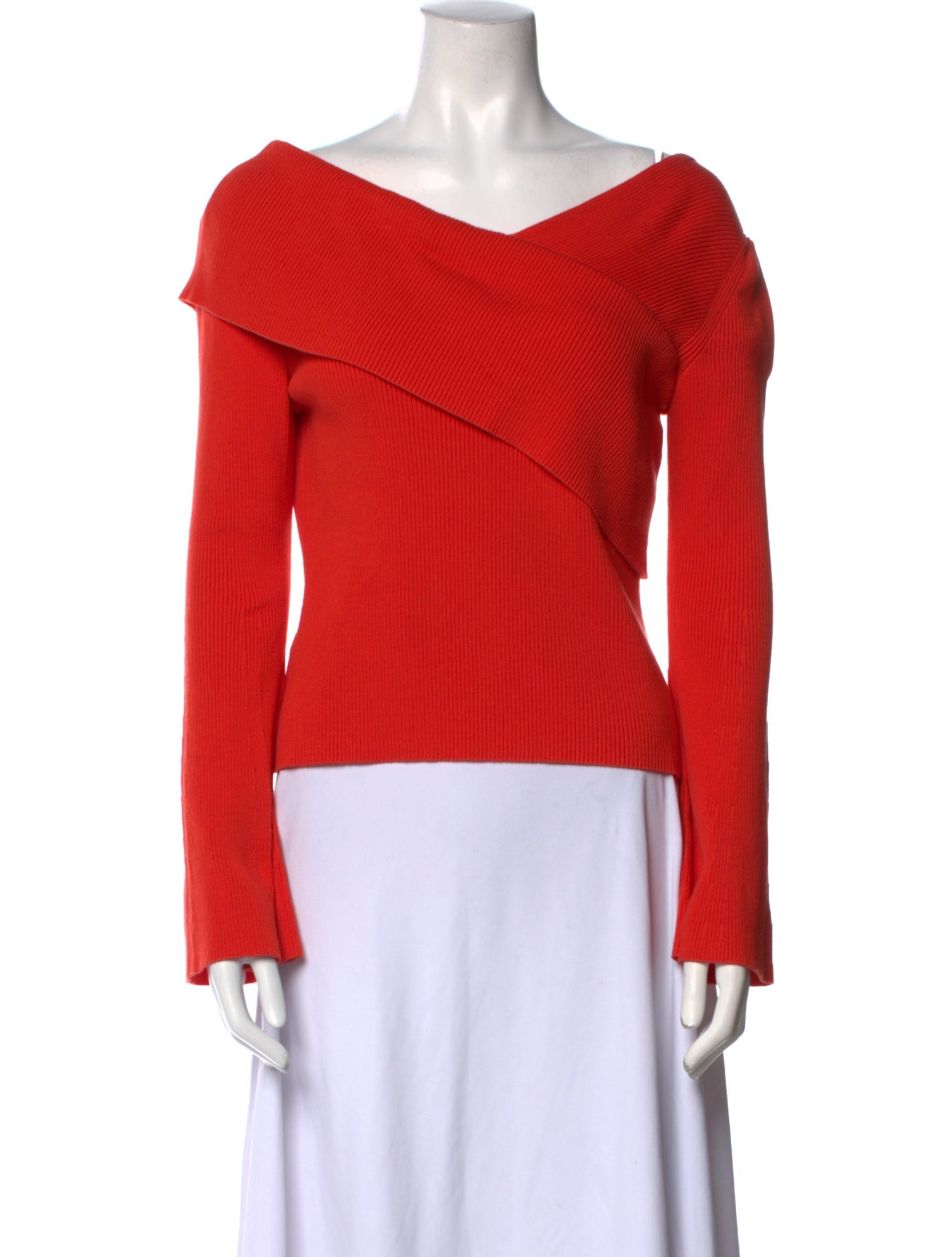 Adeam V-Neck Long Sleeve Top