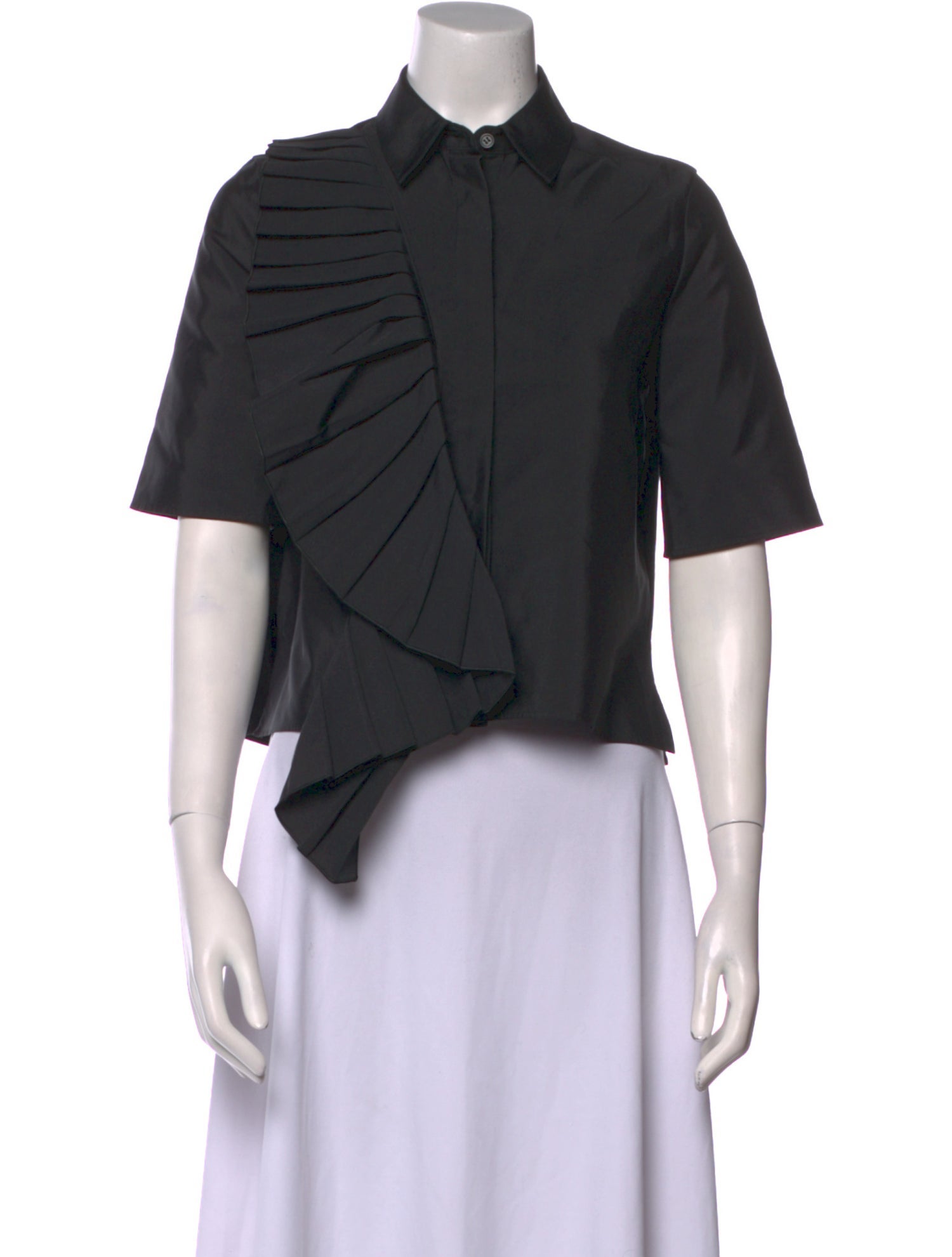 Adeam Short Sleeve Crop Top