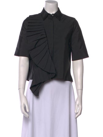 Adeam Short Sleeve Crop Top