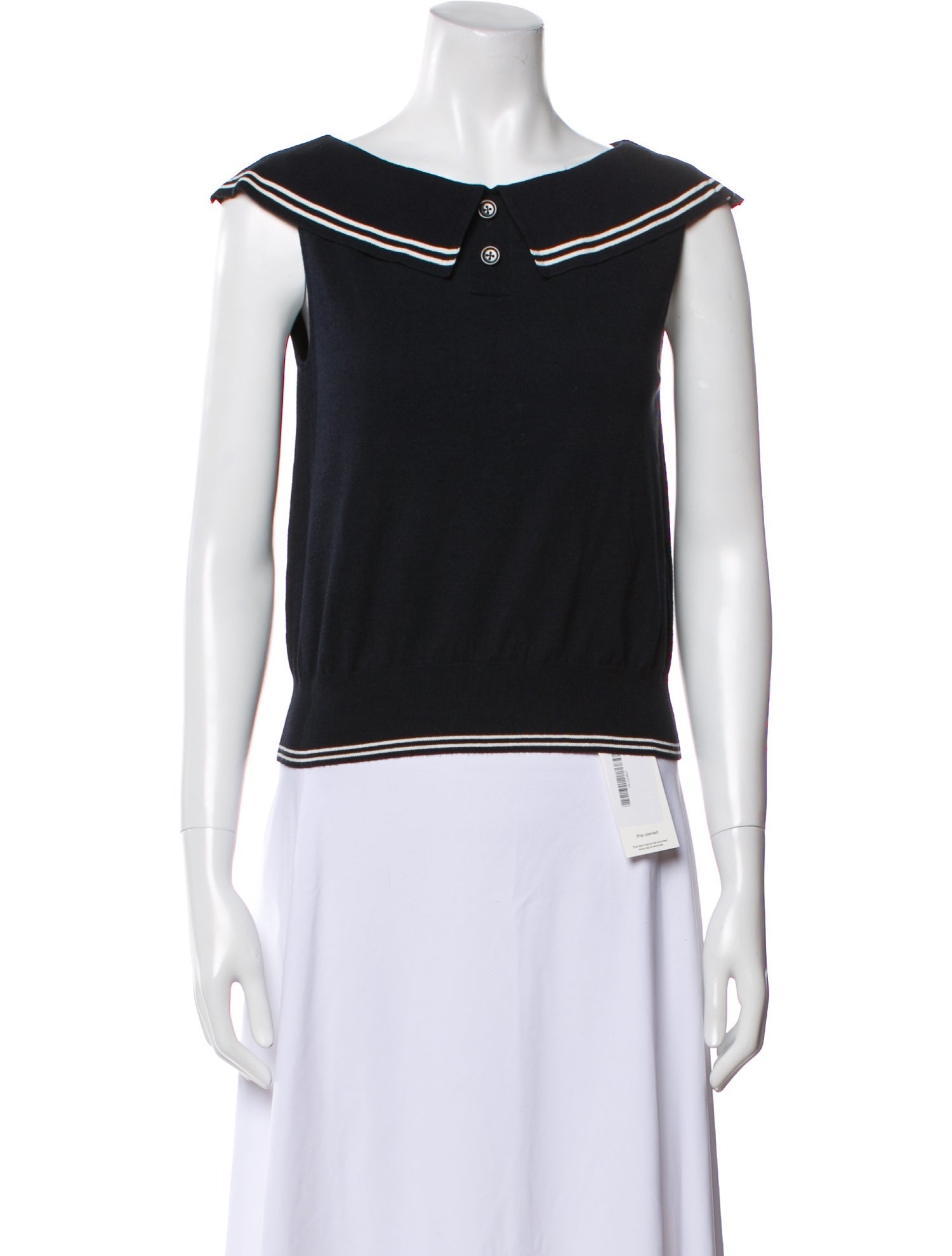 Adeam Bateau Neckline Sleeveless Top