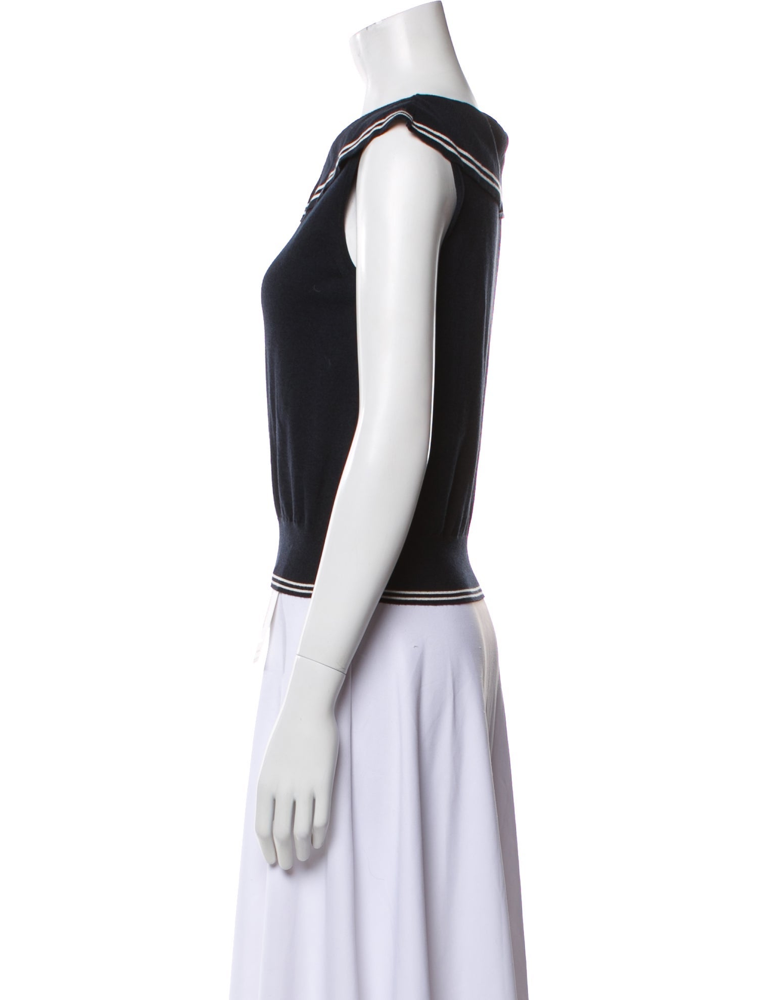 Adeam Bateau Neckline Sleeveless Top
