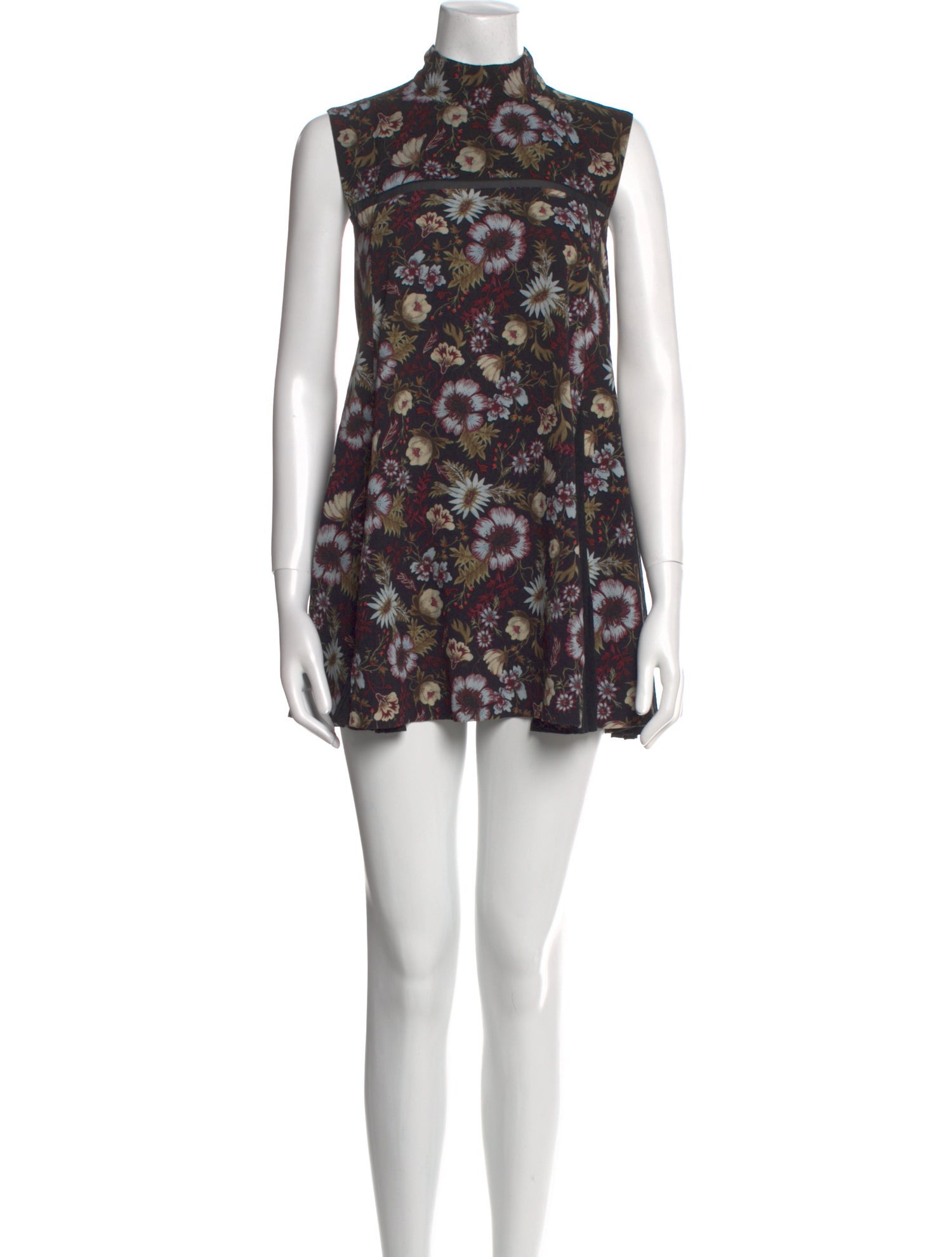 Adeam Floral Print Mini Dress