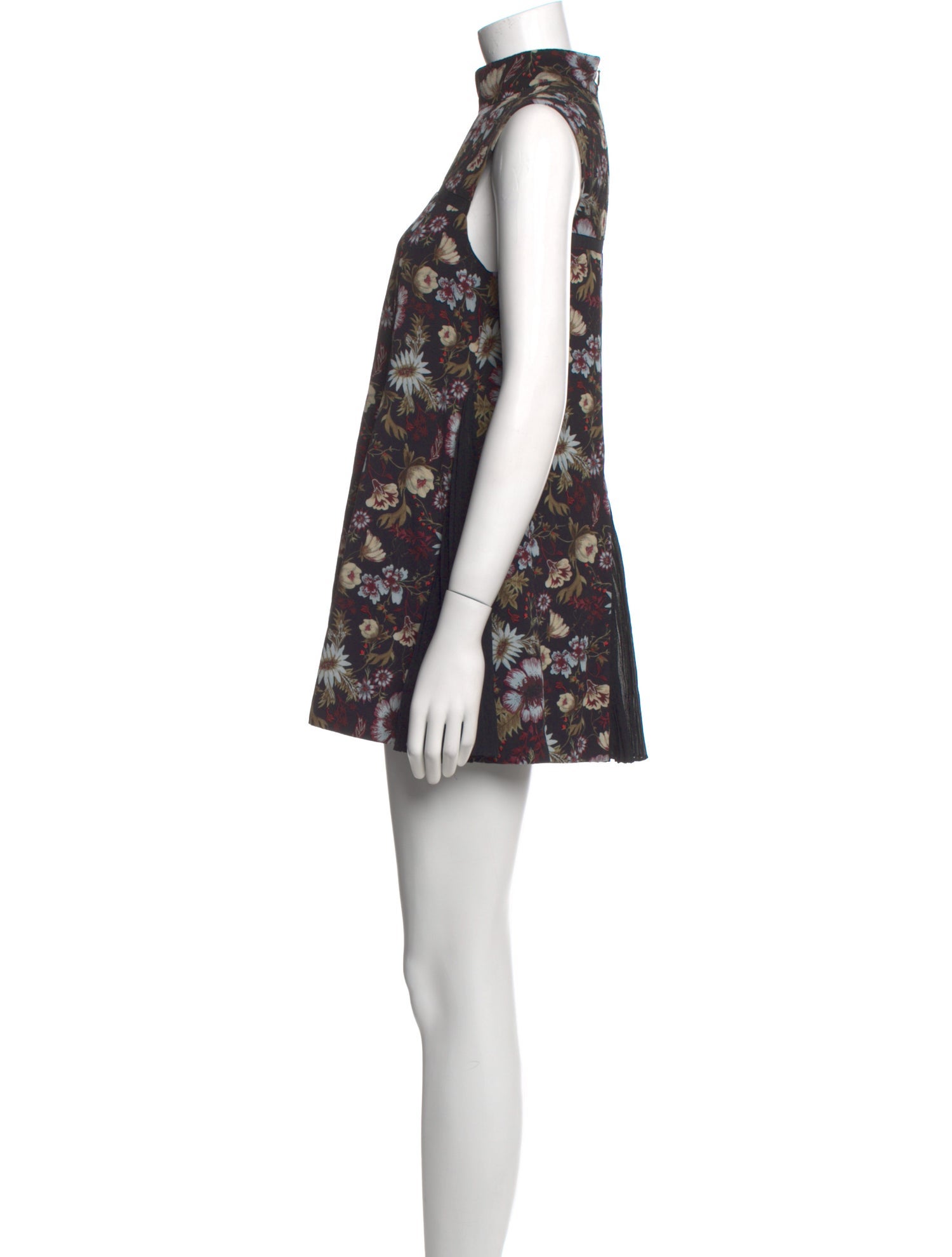 Adeam Floral Print Mini Dress