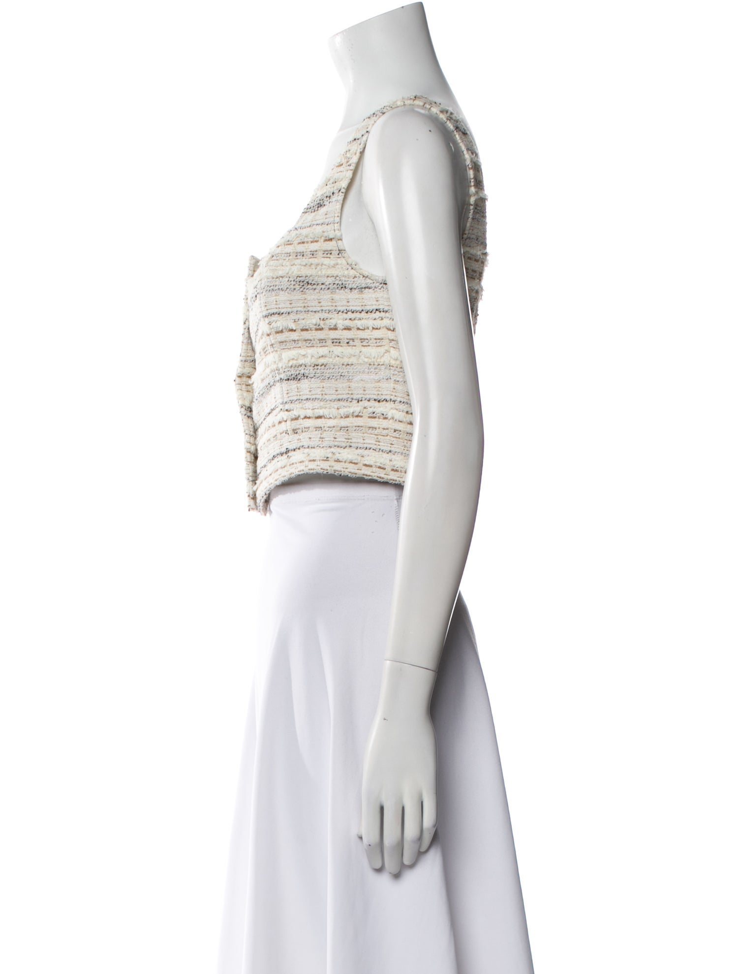 Adeam Printed Square Neckline Crop Top