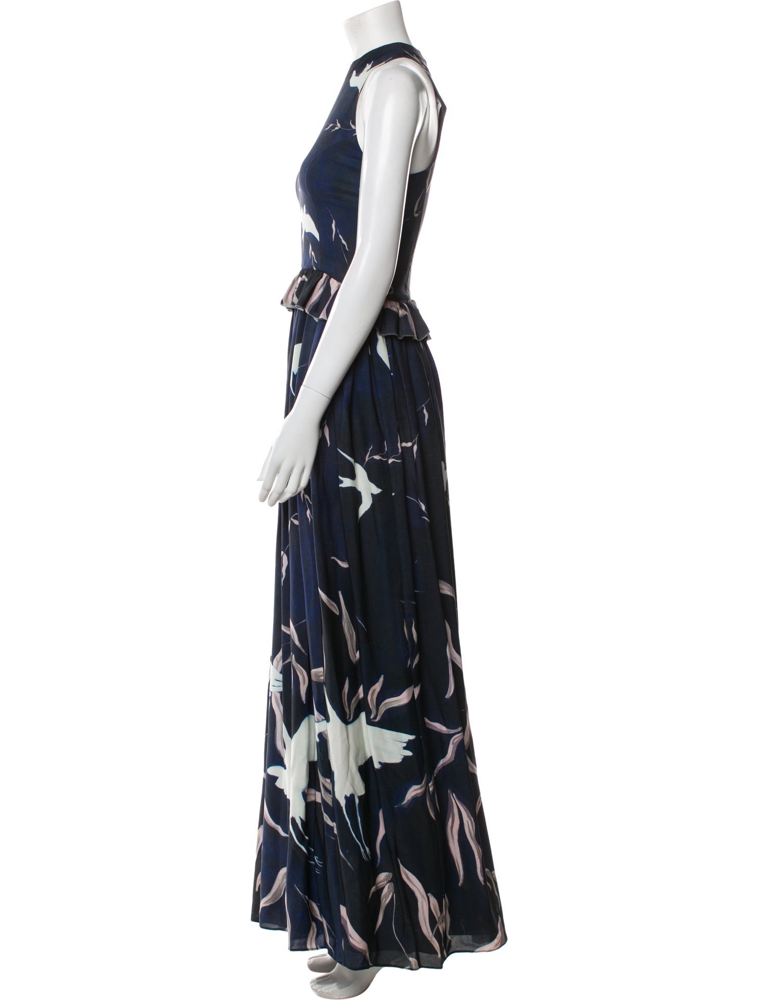 Adeam Floral Print Long Dress
