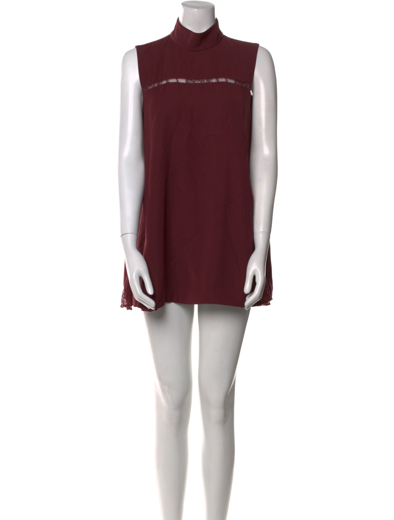 Adeam Mock Neck Mini Dress