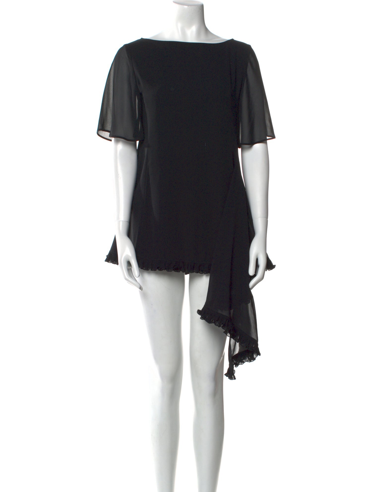 Adeam Bateau Neckline Mini Dress