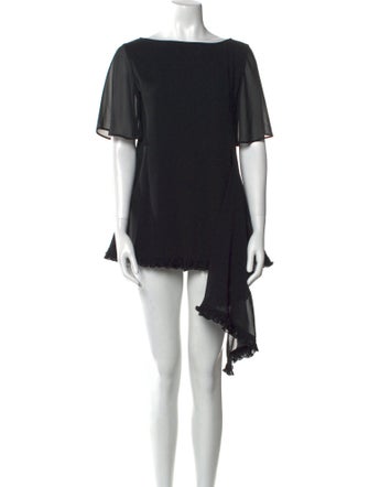 Adeam Bateau Neckline Mini Dress