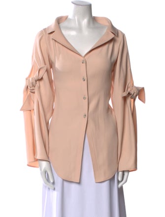 Adeam V-Neck Long Sleeve Blouse