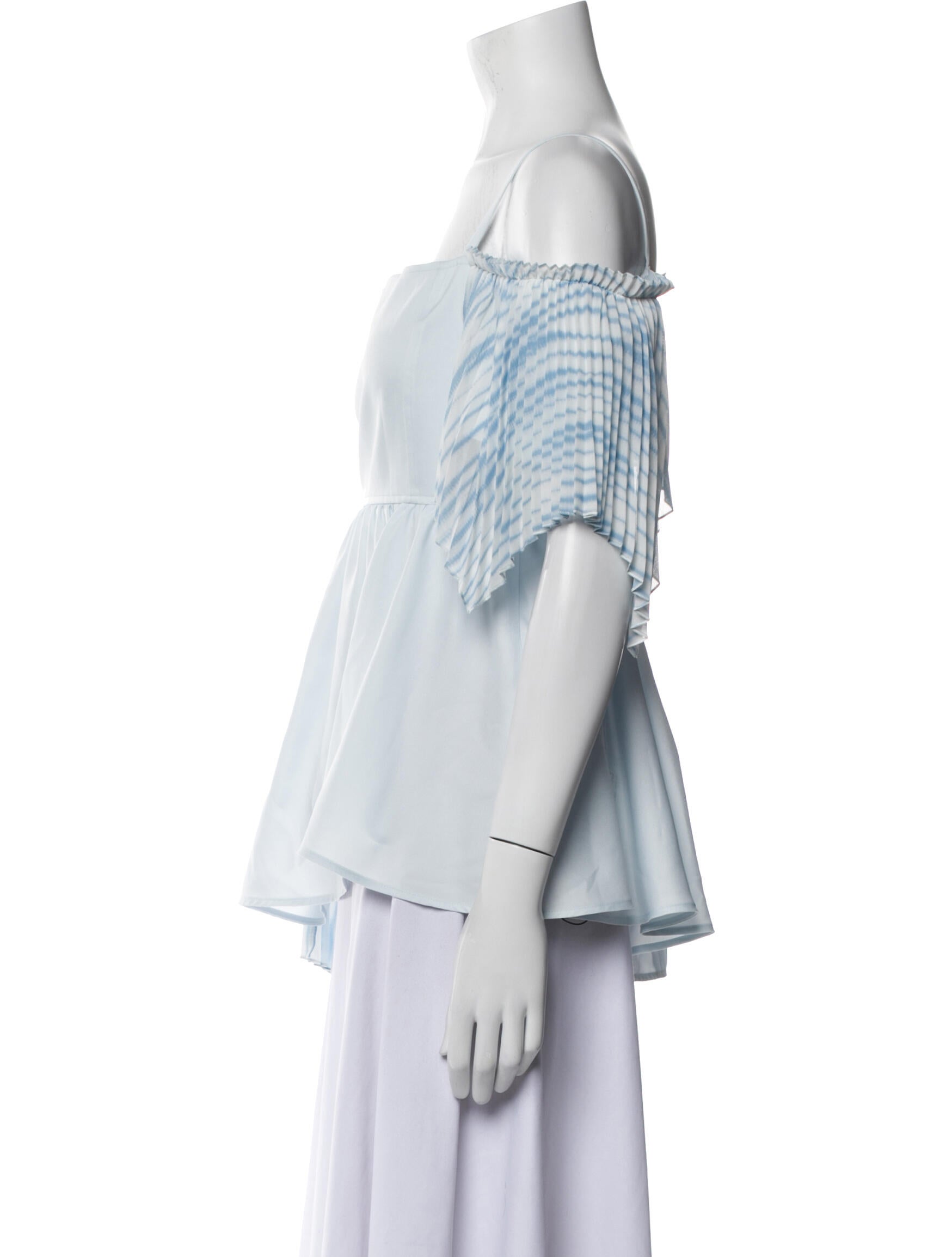 Adeam Striped Off-The-Shoulder Blouse w/ Tags