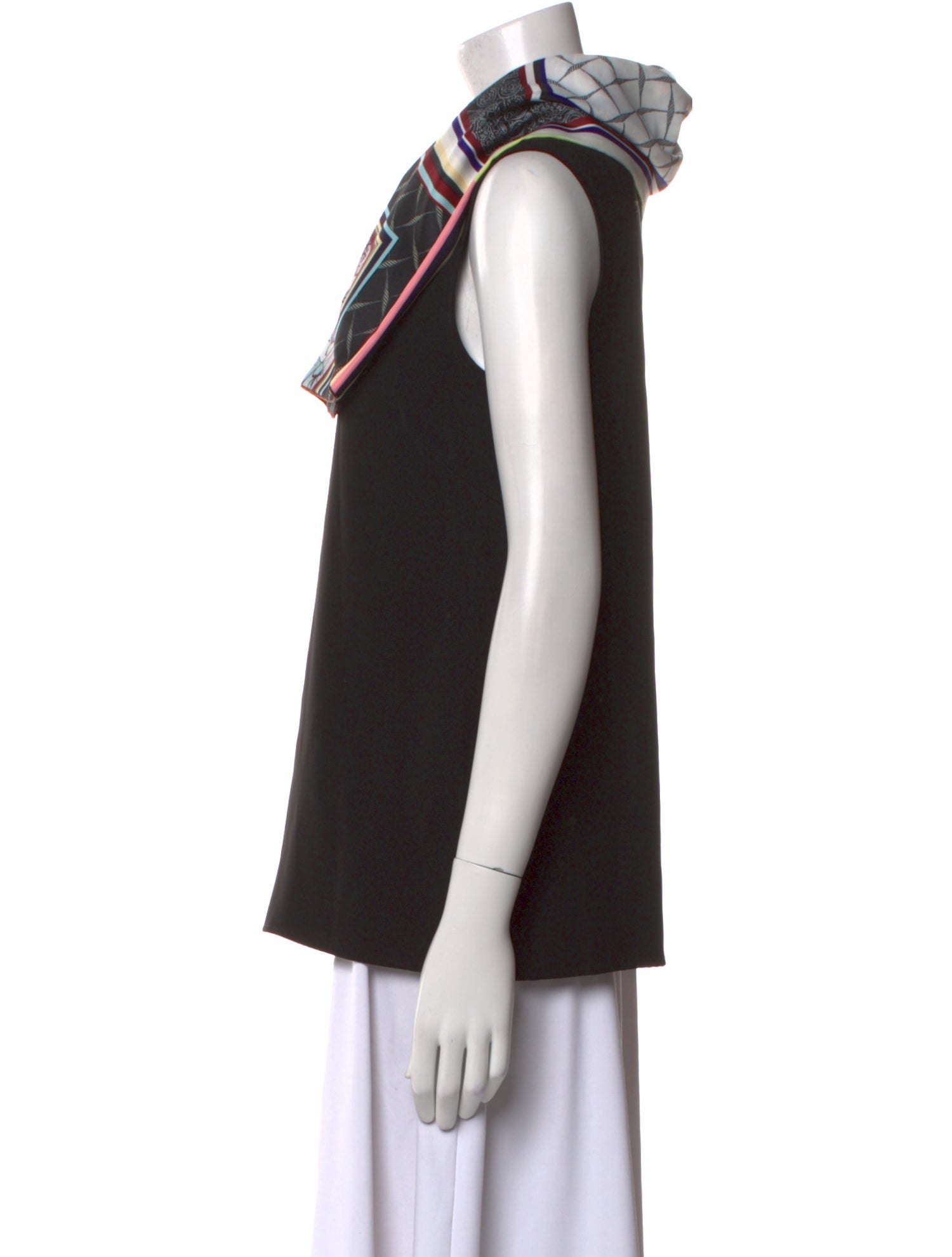 Adeam Printed Cowl Neck Top