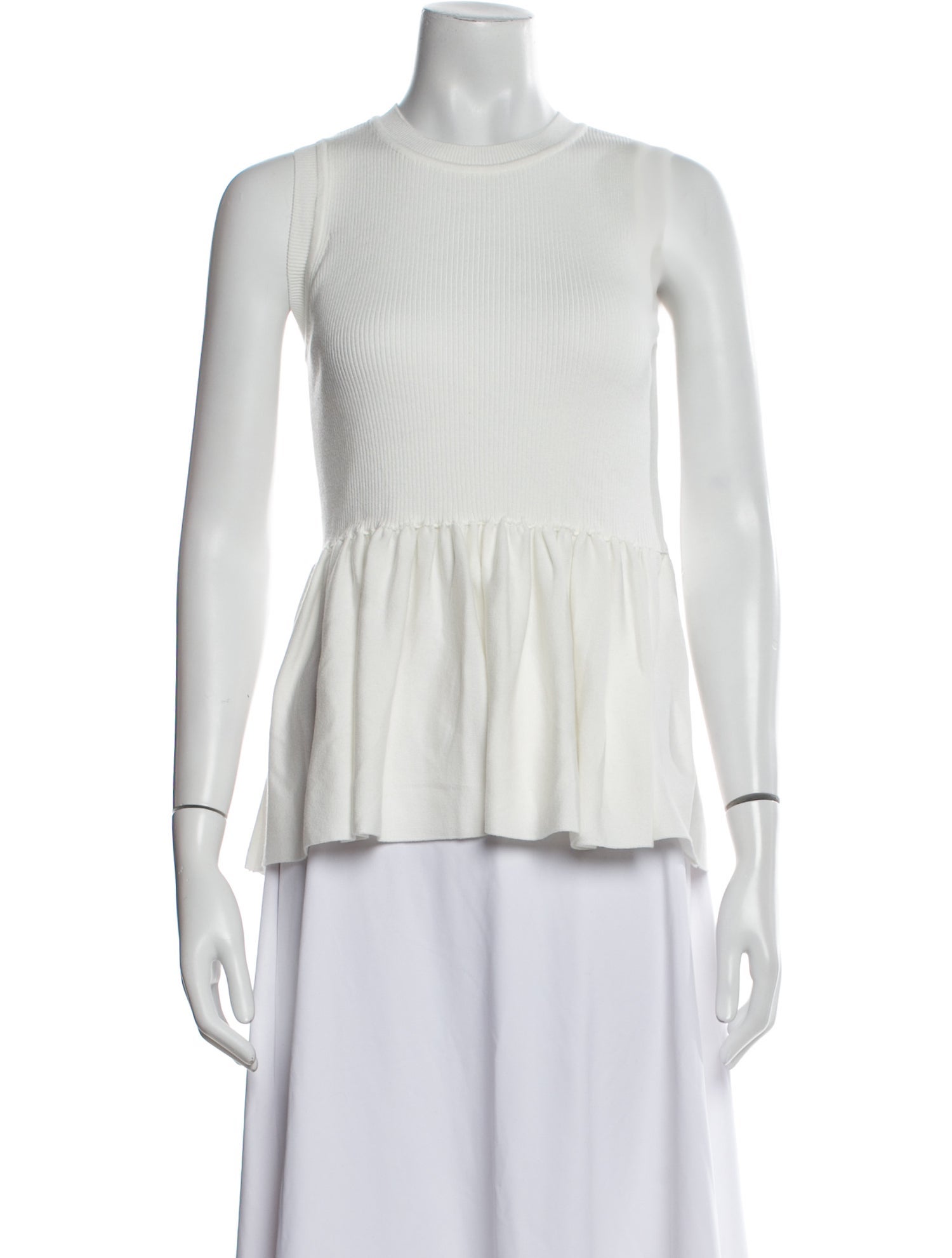 Adeam Crew Neck Sleeveless Top