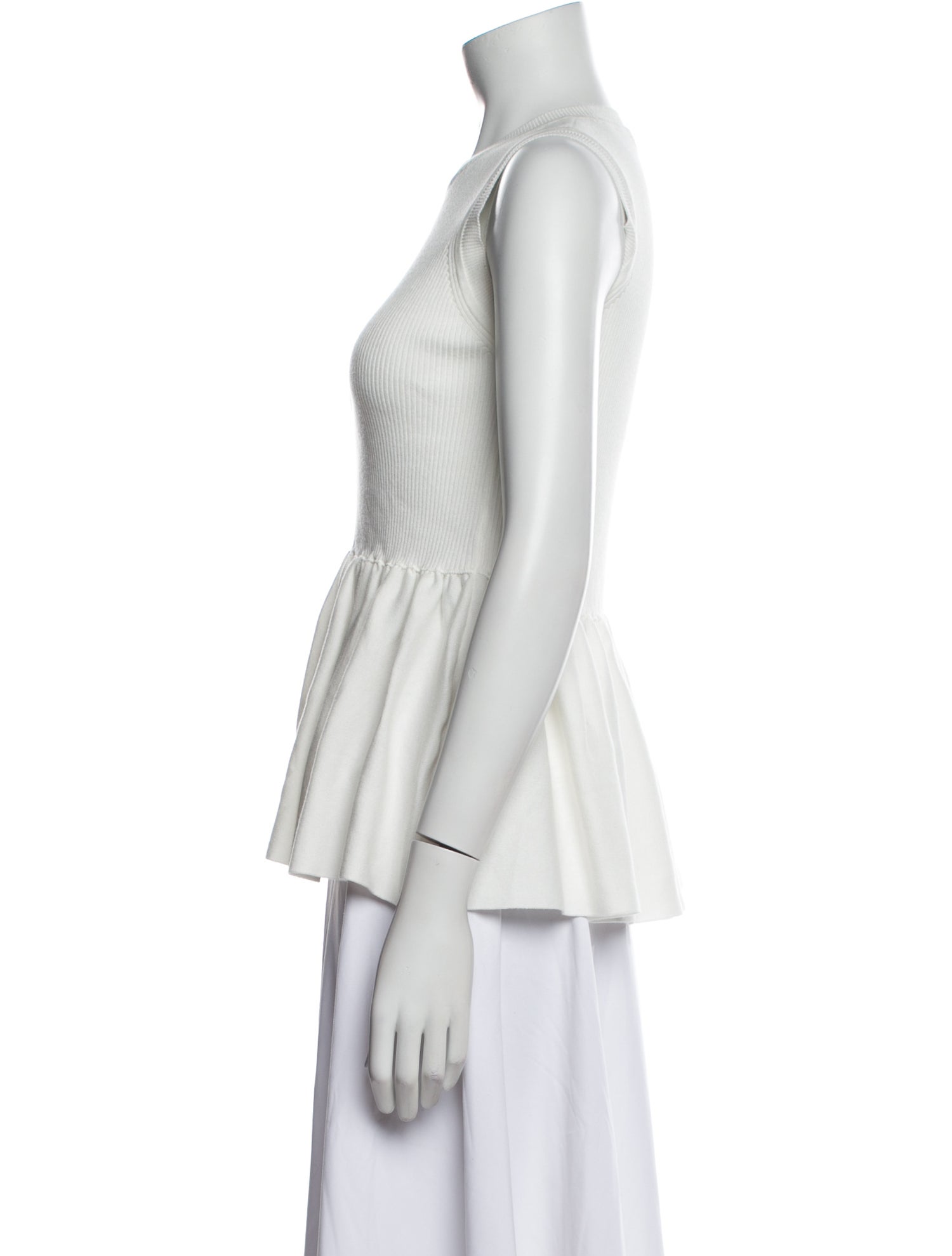 Adeam Crew Neck Sleeveless Top