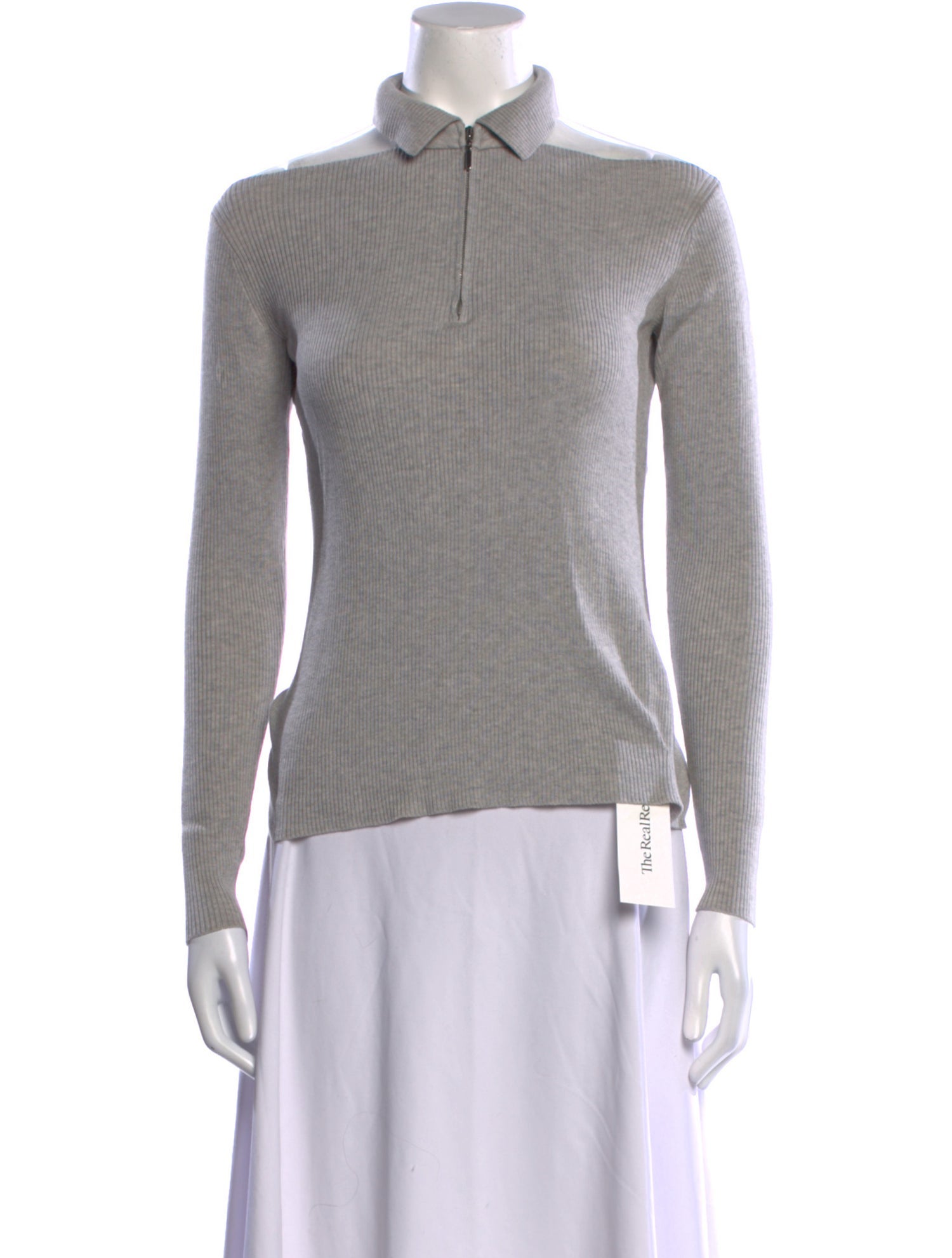 Adeam Mock Neck Long Sleeve Top