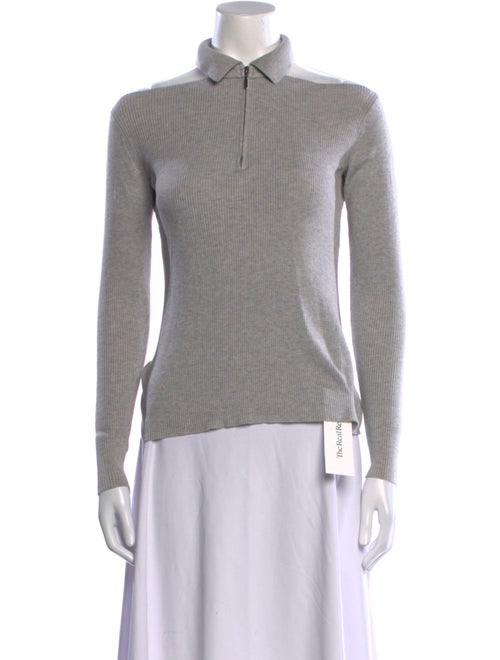 Adeam Mock Neck Long Sleeve Top