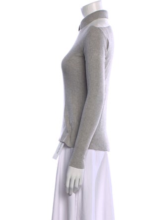 Adeam Mock Neck Long Sleeve Top