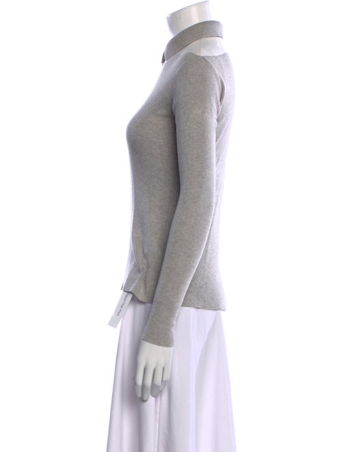 Adeam Mock Neck Long Sleeve Top
