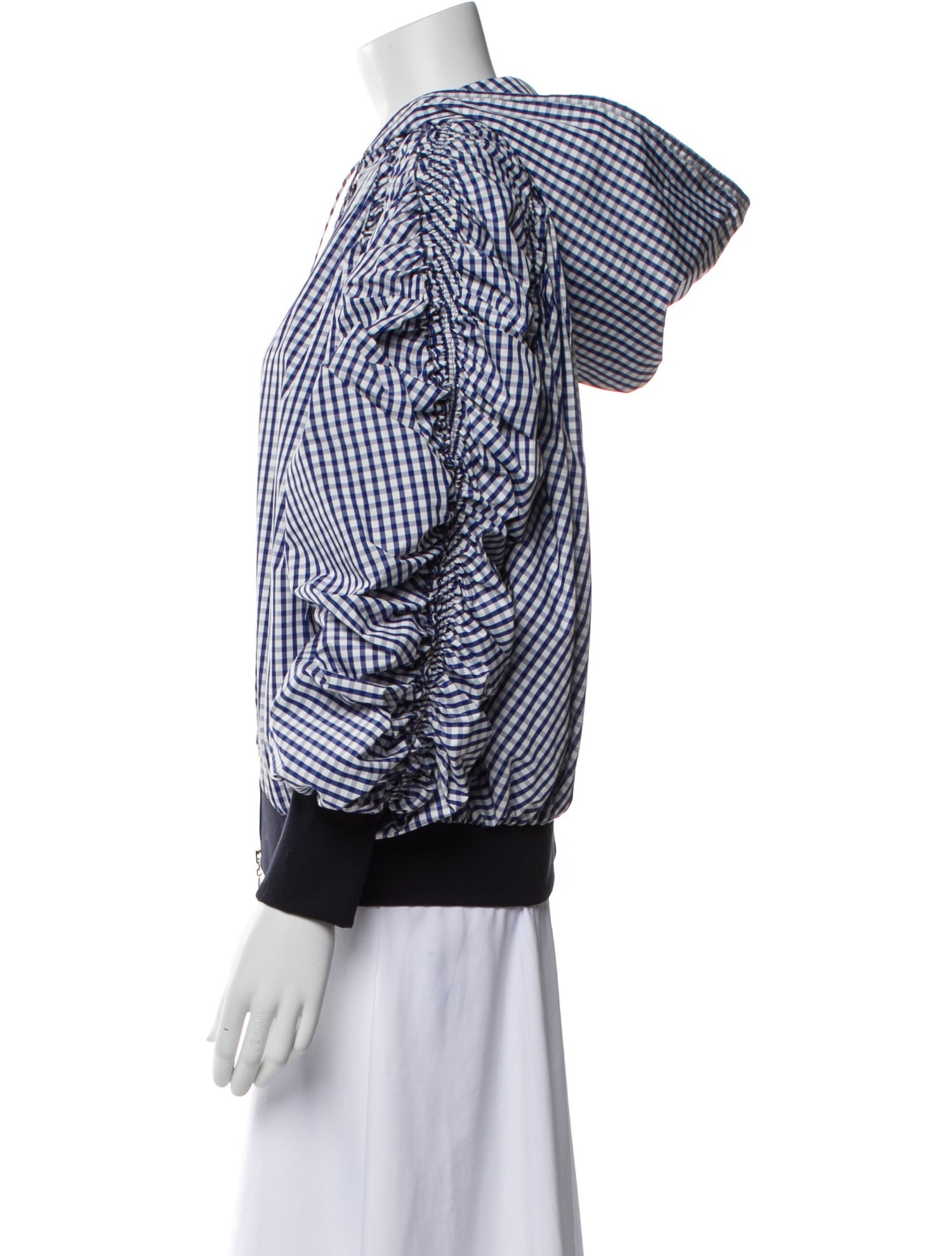 Adeam Plaid Print Bomber Jacket