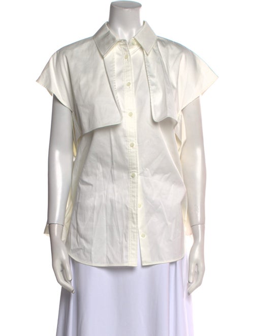 Adeam Short Sleeve Button-Up Top