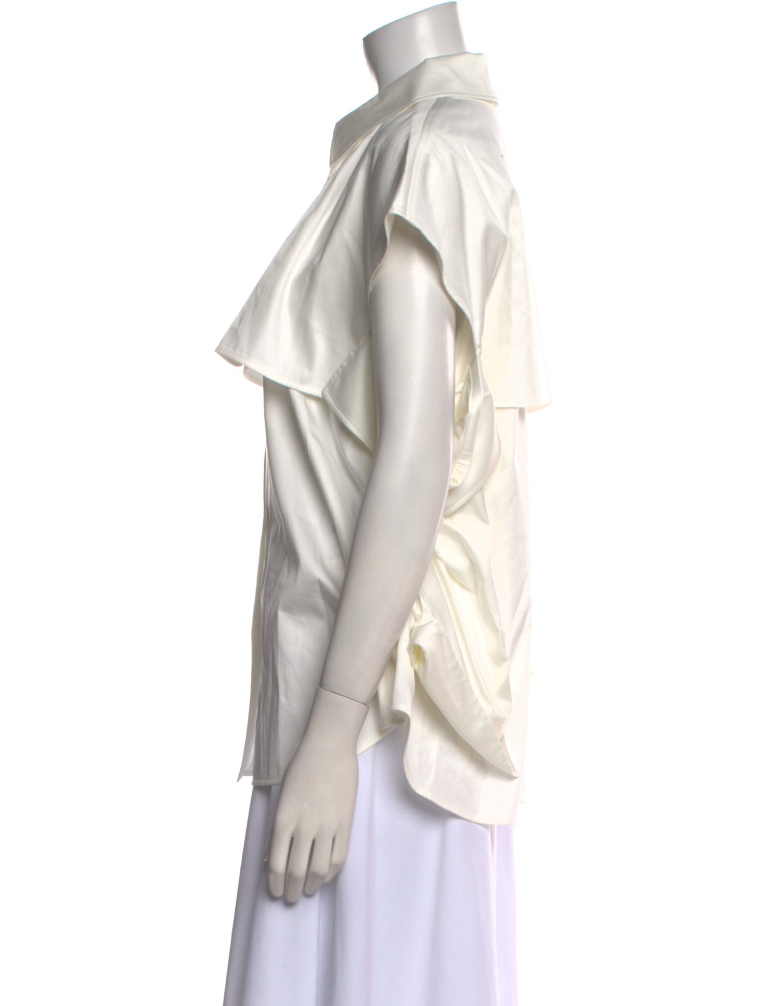 Adeam Short Sleeve Button-Up Top