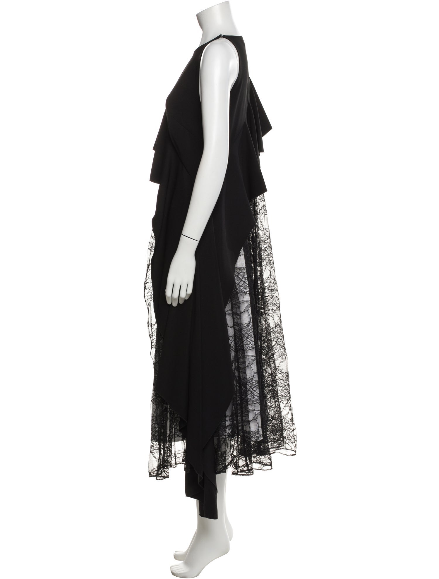 Adeam Lace Pattern Crew Neck Top