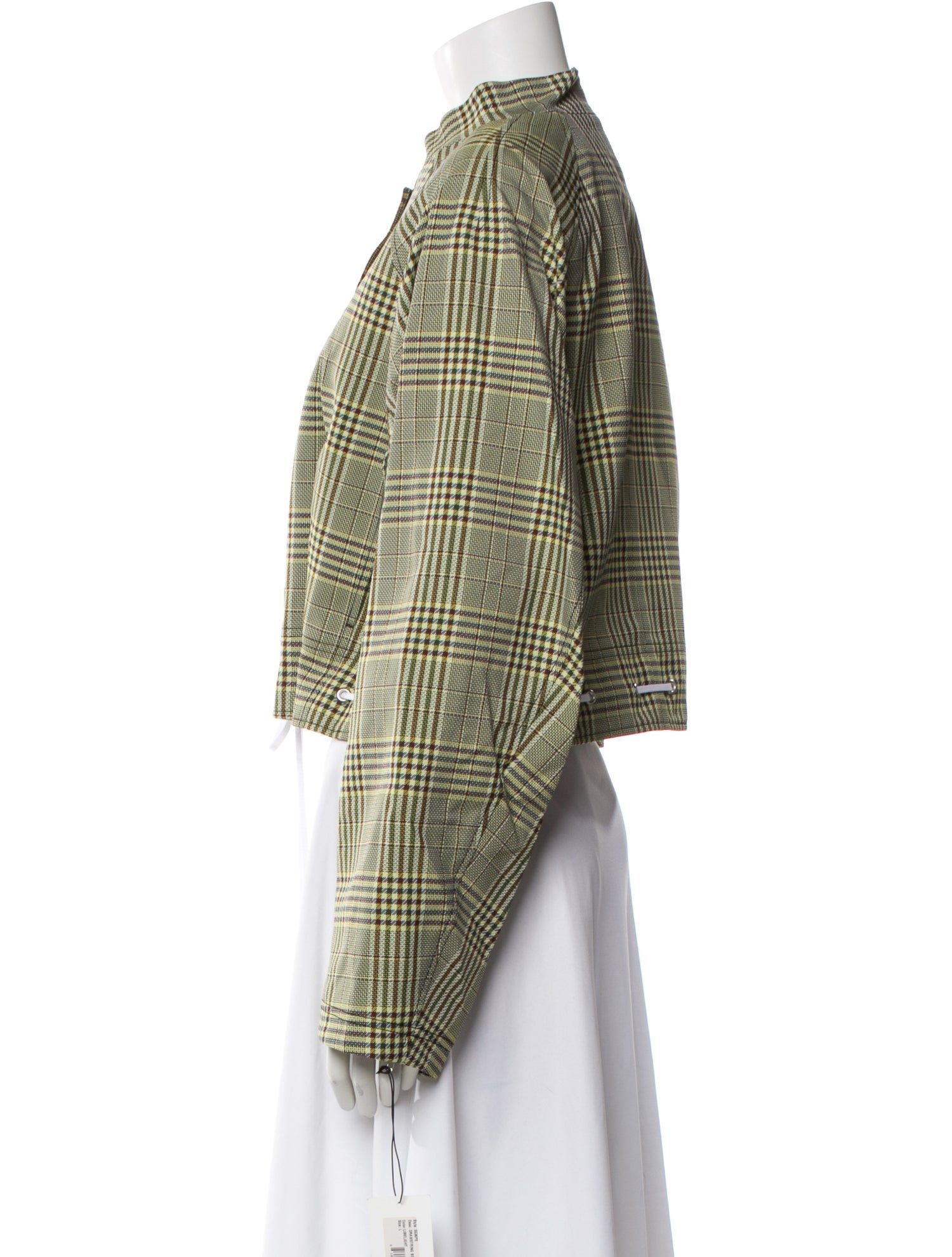 Adeam Nylon Plaid Print Jacket