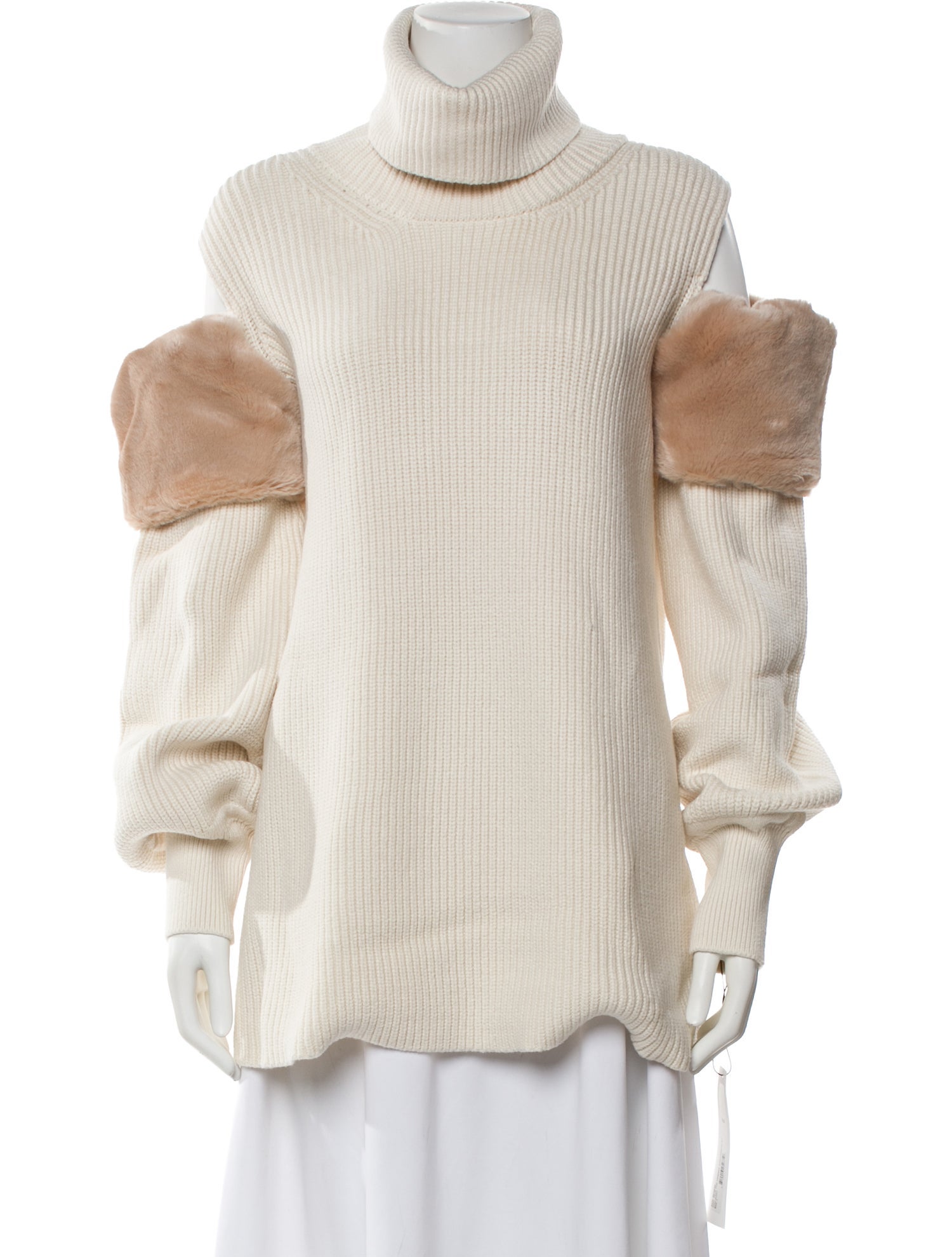 Adeam Colorblock Pattern Turtleneck Sweater