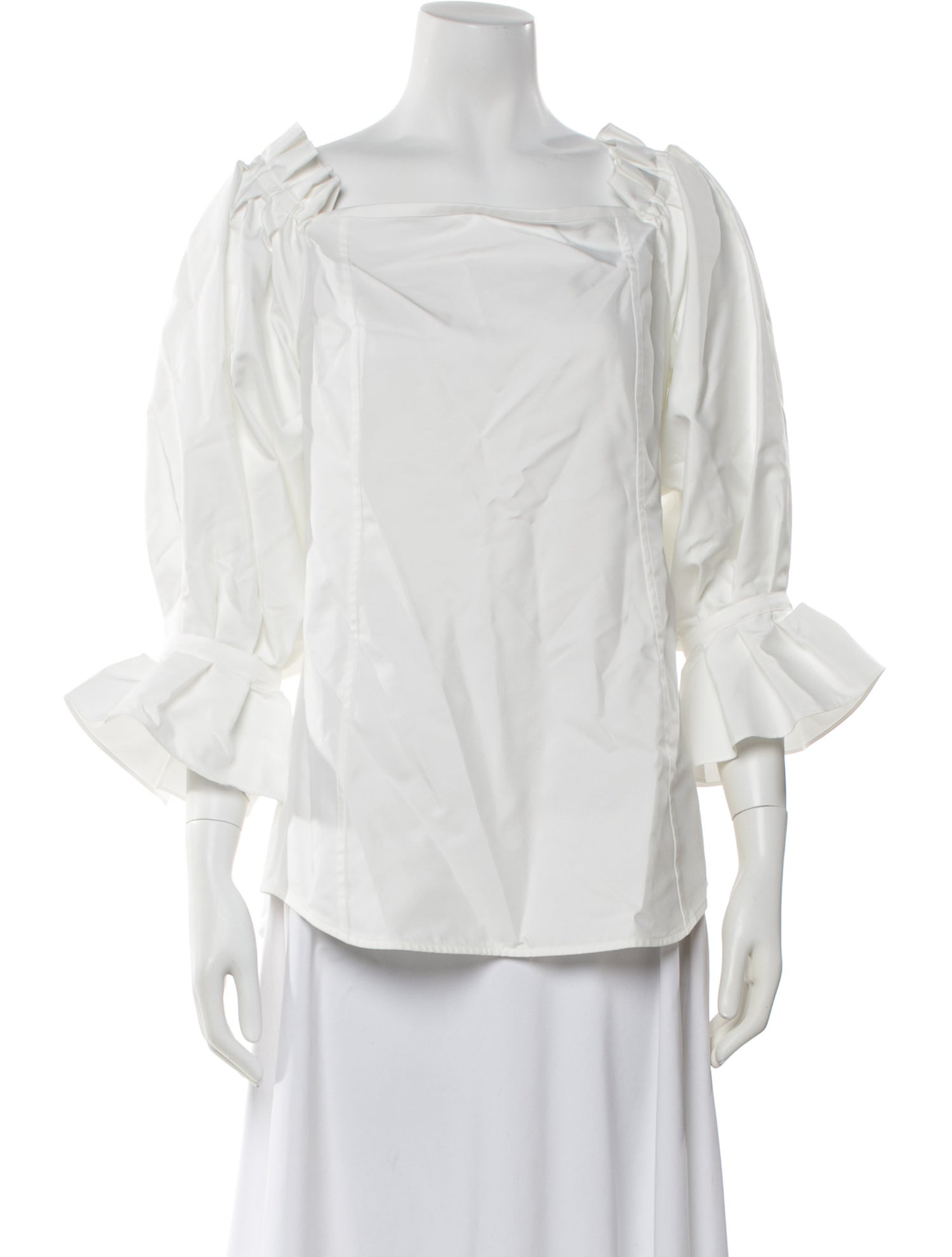 Adeam Square Neckline Three-Quarter Sleeve Blouse w/ Tags