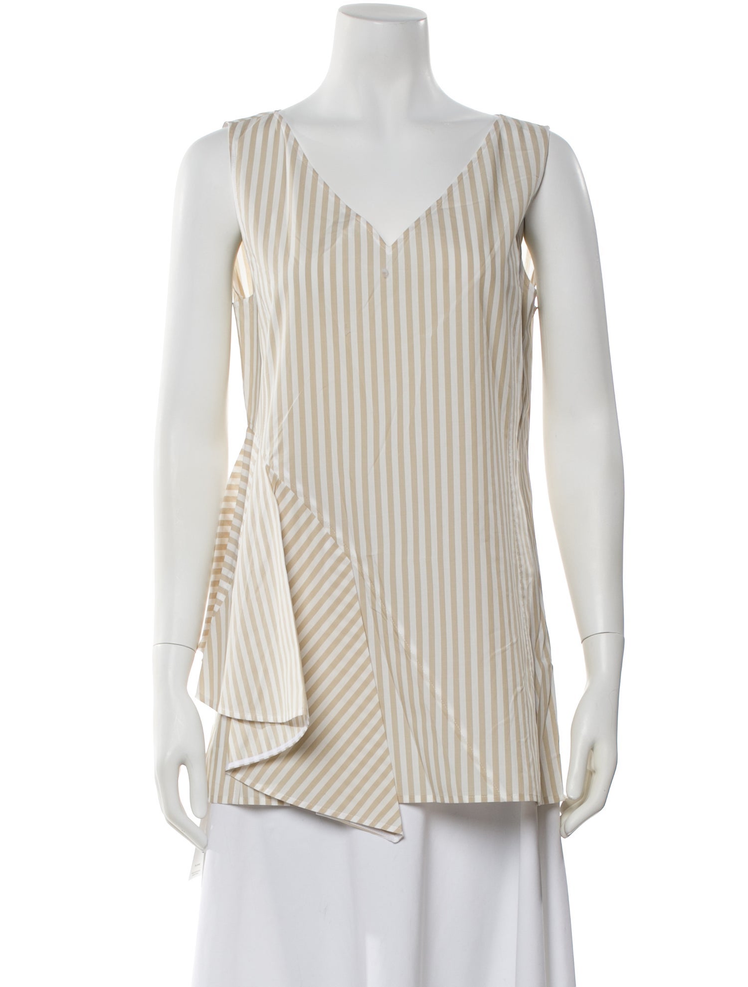 Adeam Striped V-Neck Tunic