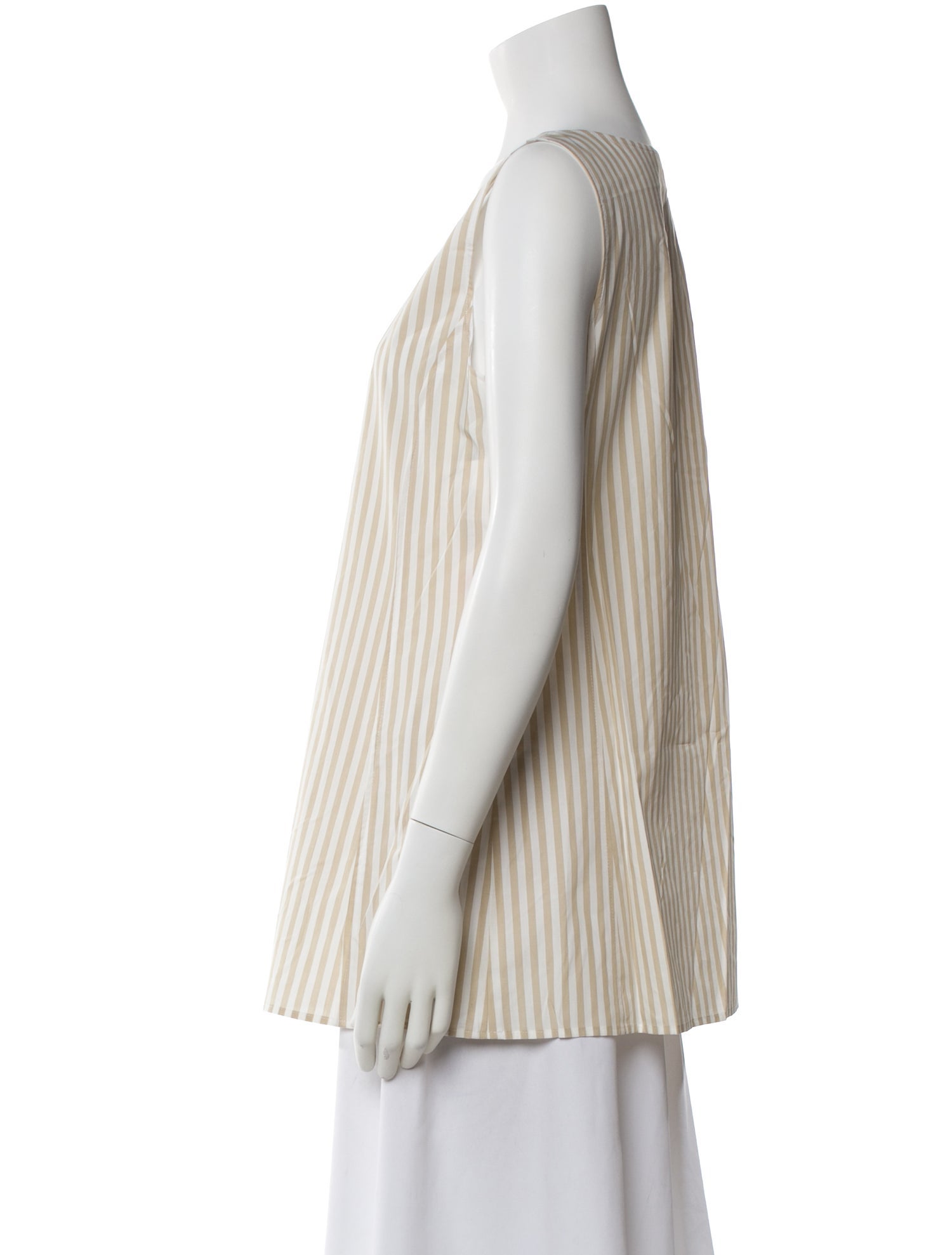 Adeam Striped V-Neck Tunic