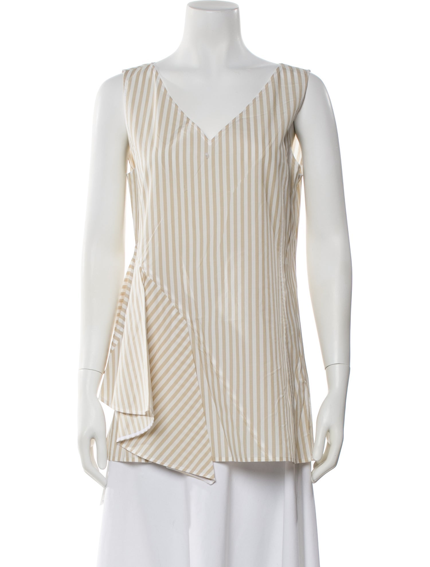 Adeam Striped V-Neck Tunic