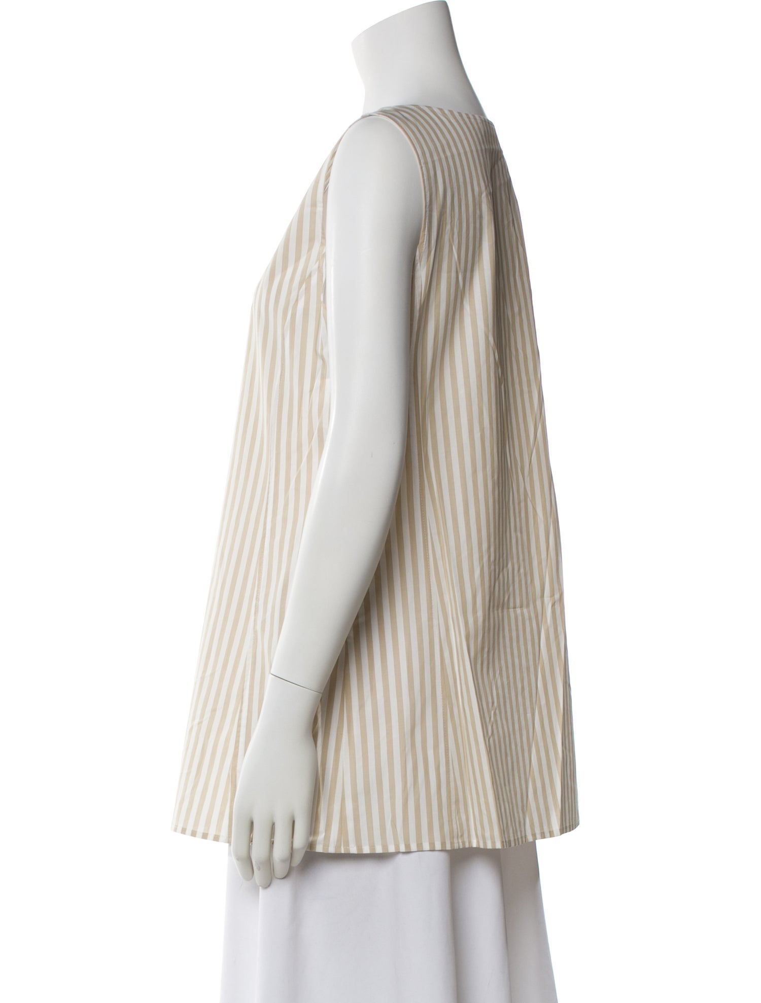 Adeam Striped V-Neck Tunic