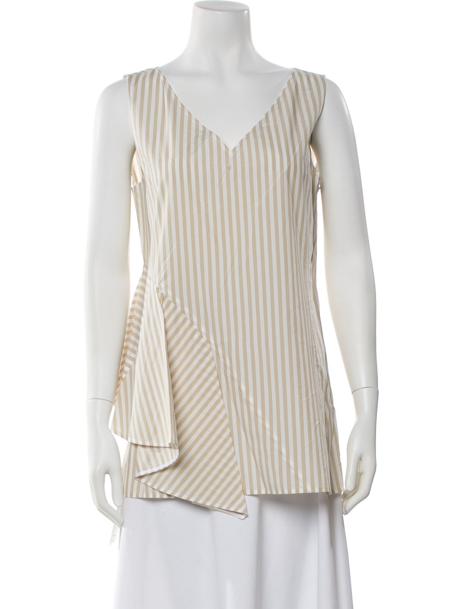 Adeam Striped V-Neck Tunic