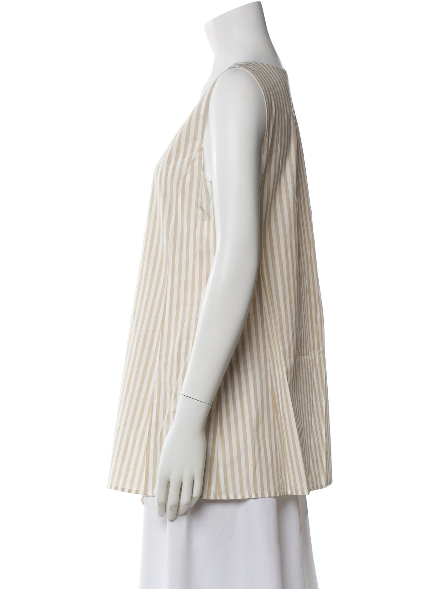 Adeam Striped V-Neck Tunic