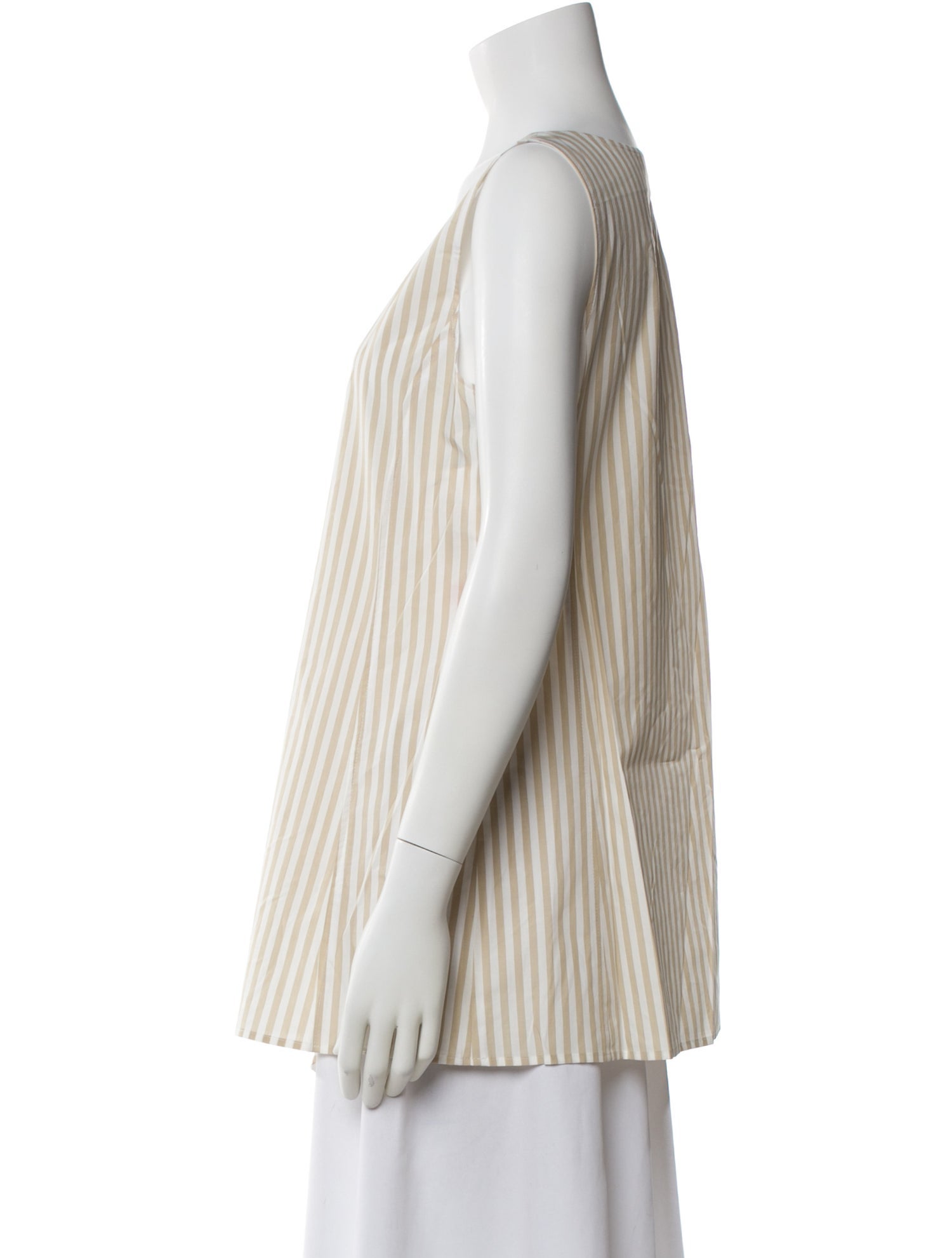Adeam Striped V-Neck Tunic
