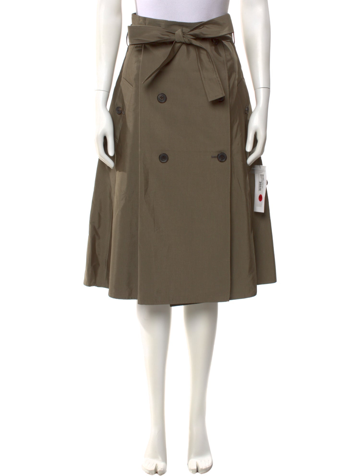 Adeam Pleated Accents Knee-Length Skirt