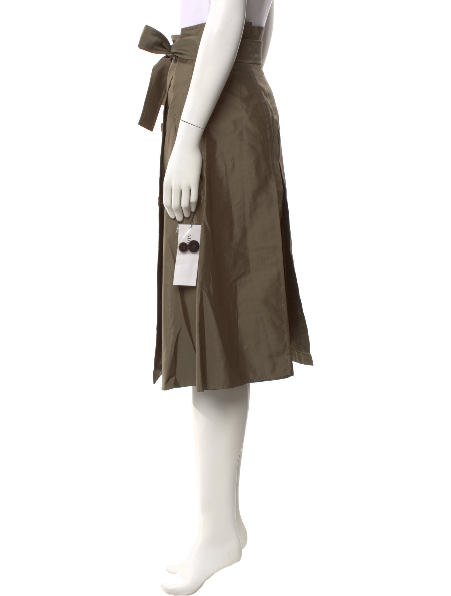 Adeam Pleated Accents Knee-Length Skirt